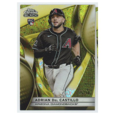 Adrian Del Castillo /50 - 2025 Chrome Black Gold Mini Diamond 25/50 D-backs RC