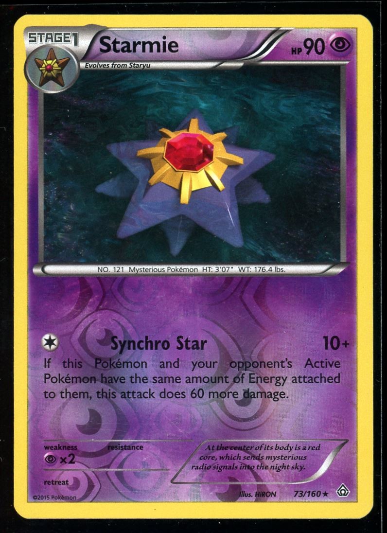 2015 XY - Primal Clash Starmie Reverse Holo Pokemon Card #73