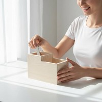 Nagelwerkzeug-Organizer Aus Holz Naturholz Holzbox Mit FäChern Mehrere FäCher