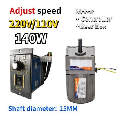 Speed Reversible Variable AC Gear Electric Motor 5-470   Controller 110V 140W *q