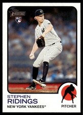 2022 Topps Heritage High Number Stephen Ridings Rookie New York Yankees #604