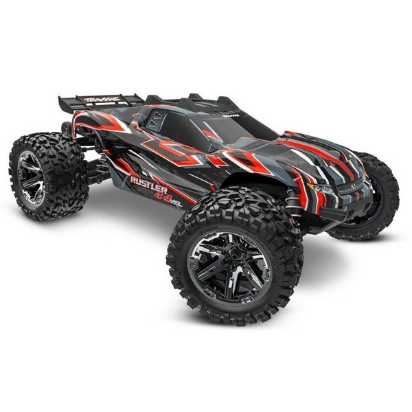 Traxxas 67376-4RED Rustler 4X4 Vxl Hd 1:10 Stadium Truck Rtr Brushless -Rot-image