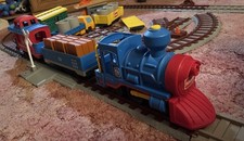 Vintage 1988 Playskool Express Train Engine Set Plus Extra Pieces Tested Works