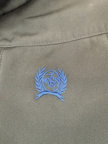 Cinch Softshell Full Zip Fleece Black Jacket Blue Logo Men’s - Large - Picture 5 of 12