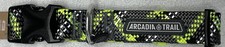 Arcadia Trail Paracord Dog Collar X-Large Green  Black Reflective With D Ring