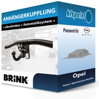 Brink AnhäNgekupplung Abnehmbar Passend für Opel Astra J 09.2010-02.2016 Neu