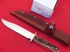 Northwoods USA Cowboy handmade STAG mint 1n box full tang fixed blade knife