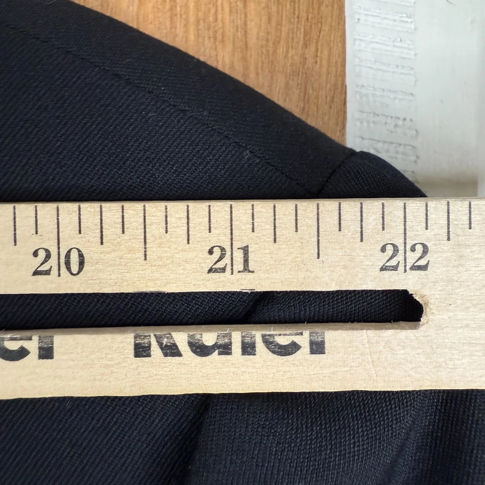 Traje Armani Para Hombre 48L Negro 2 Botones 100% Lana Lona Muesca Mani Italia Pantalón 44x30 Foto 4 de 4