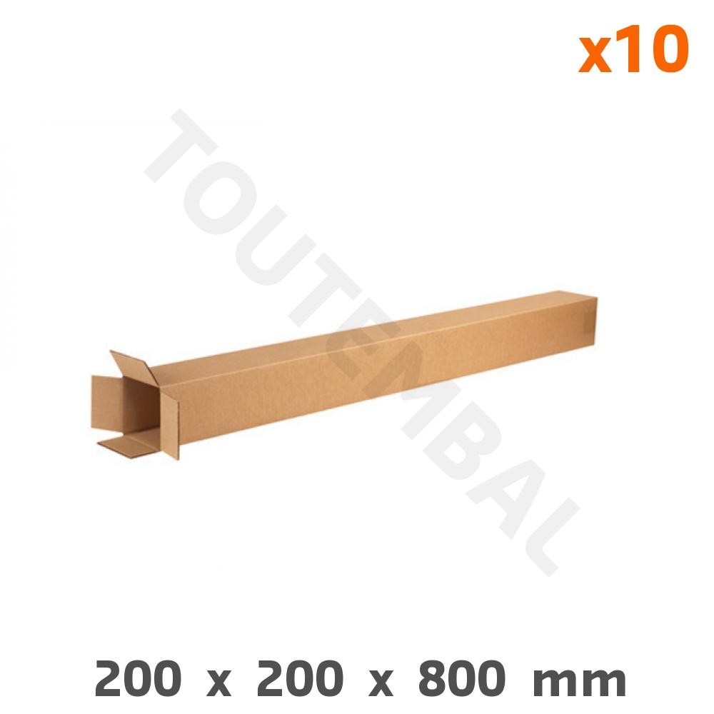 Carton long double cannelure 200x200x800 mm pour sécuriser vos plans