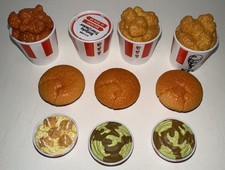 KFC Mini Brands 10 Piece Lot Kentucky Fried Chicken Buckets Bowls Pot Pie