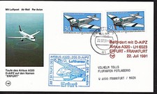 LH 1991  "Erfurt - Frankfurt"  Taufbeleg - *Erfurt*,   Ha/Si Nr. 3445 !!