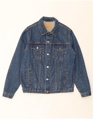 VINTAGE Herren Jeansjacke UK 38 mittelblau Baumwolle BM10