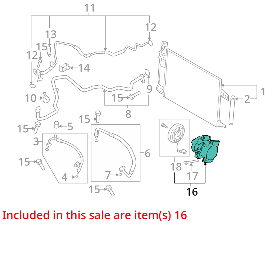 Mazda 6 2012 aire acondicionado aire acondicionado compresor de aire acondicionado fabricante de equipos originales 94 k millas - LKQ428522811 Foto 4 de 4