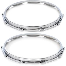 S Hoop 10-lug Snare Batter and Resonant Drum Hoops - 14 inch Chrome Finish
