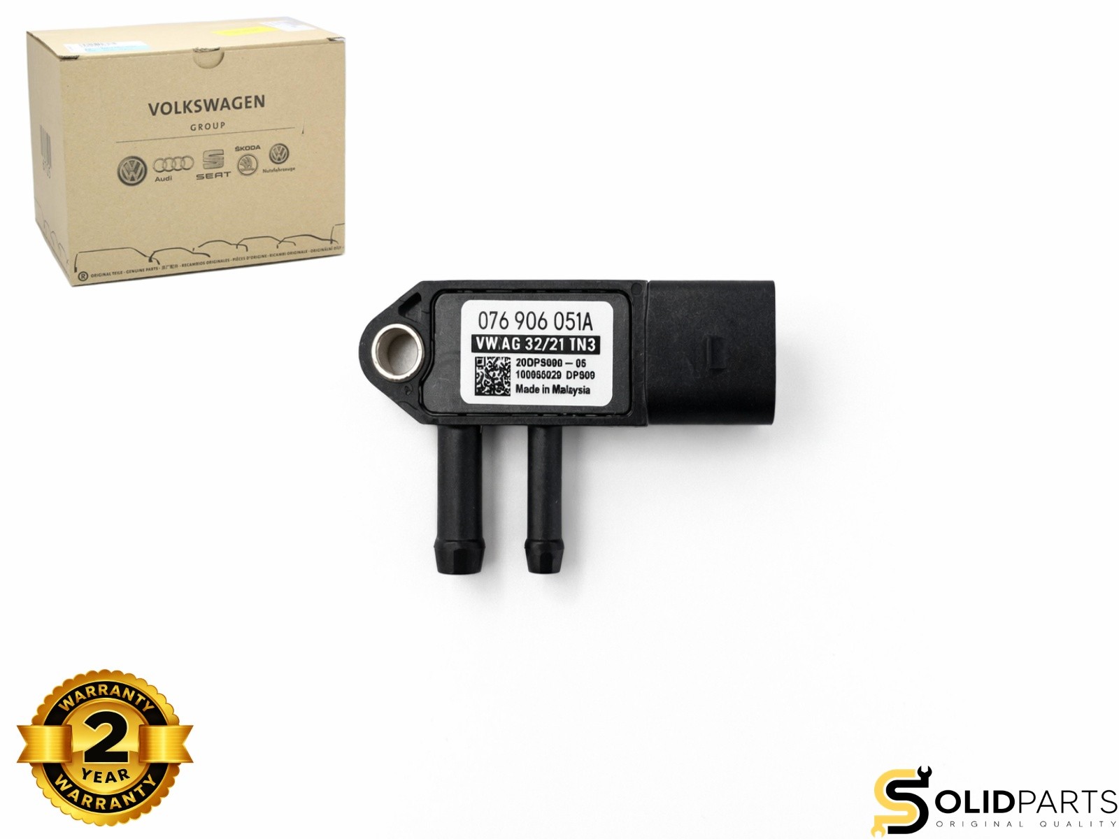 GENUINE VAG VW EXHAUST PRESSURE SENSOR DIFFERENTIAL PRESSURE SENSOR 076906051A AUDI SEAT SKODA