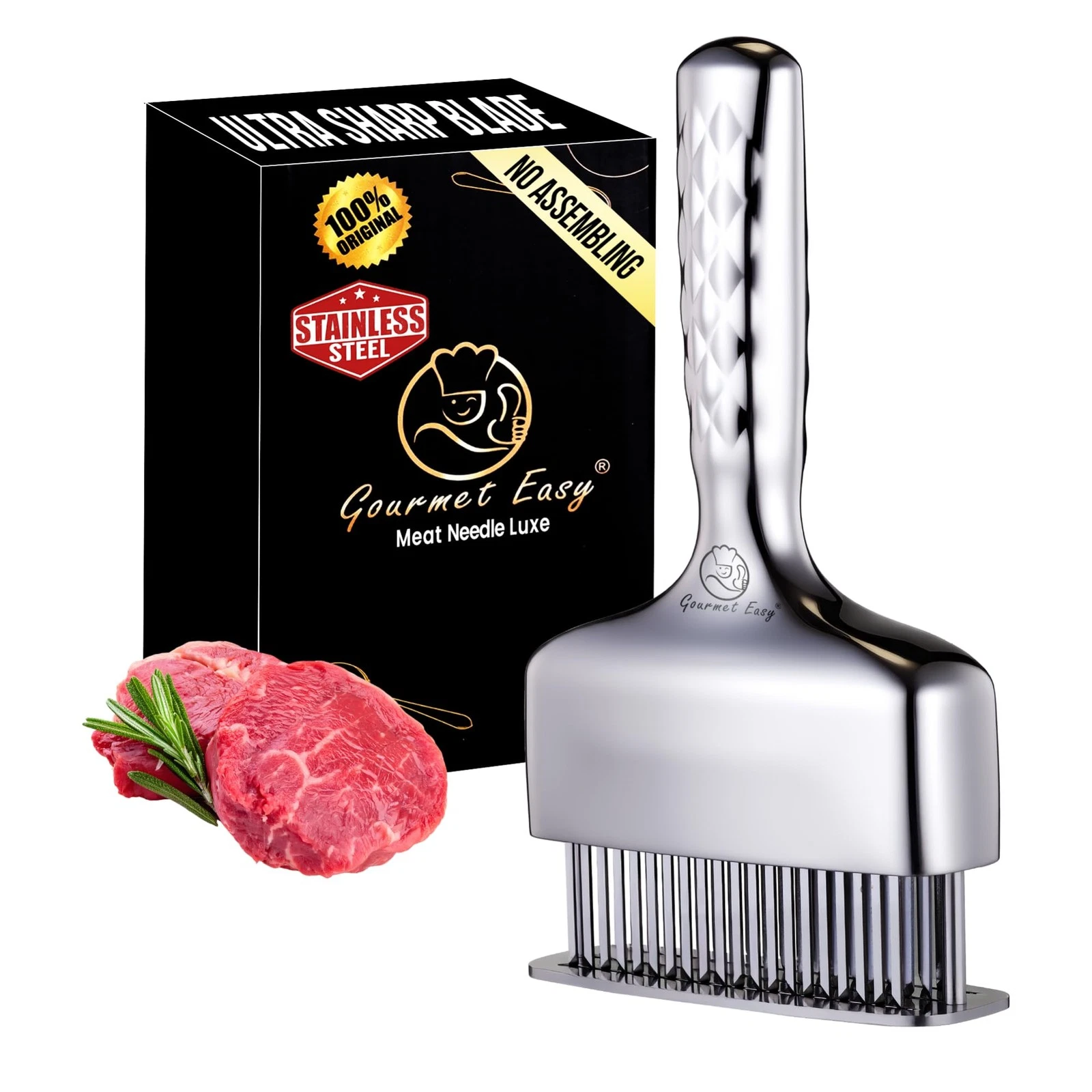 Meat Tenderizer Tool, Stainless Steel Blade Tenderizer for Meat – Extra Long ...
Opens in a new wind