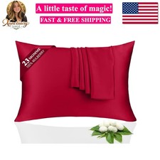 100 Silk Pillowcase 2 Pack for Hair and Skin, Both Sides 23 Momme Grade 6A ...