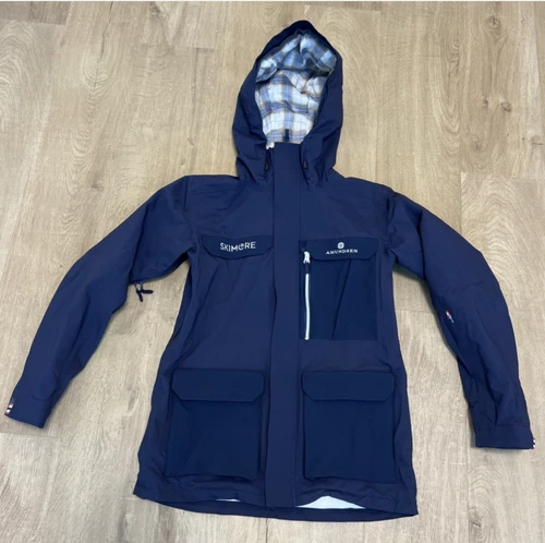 Amundsen Sports Jacket Women's Wool Inside Waterproof Hooded Outdoor Ski size S