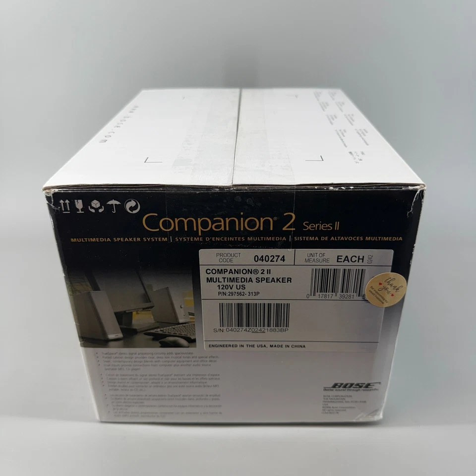 Bose Companion 2 Series II Desktop Laptop PC Multimedia Computer Speaker System - Image 3 of 4