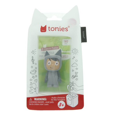 Tonies Creative Audio Play Figurine, Customizable, 90 Minutes of Recording, Grey