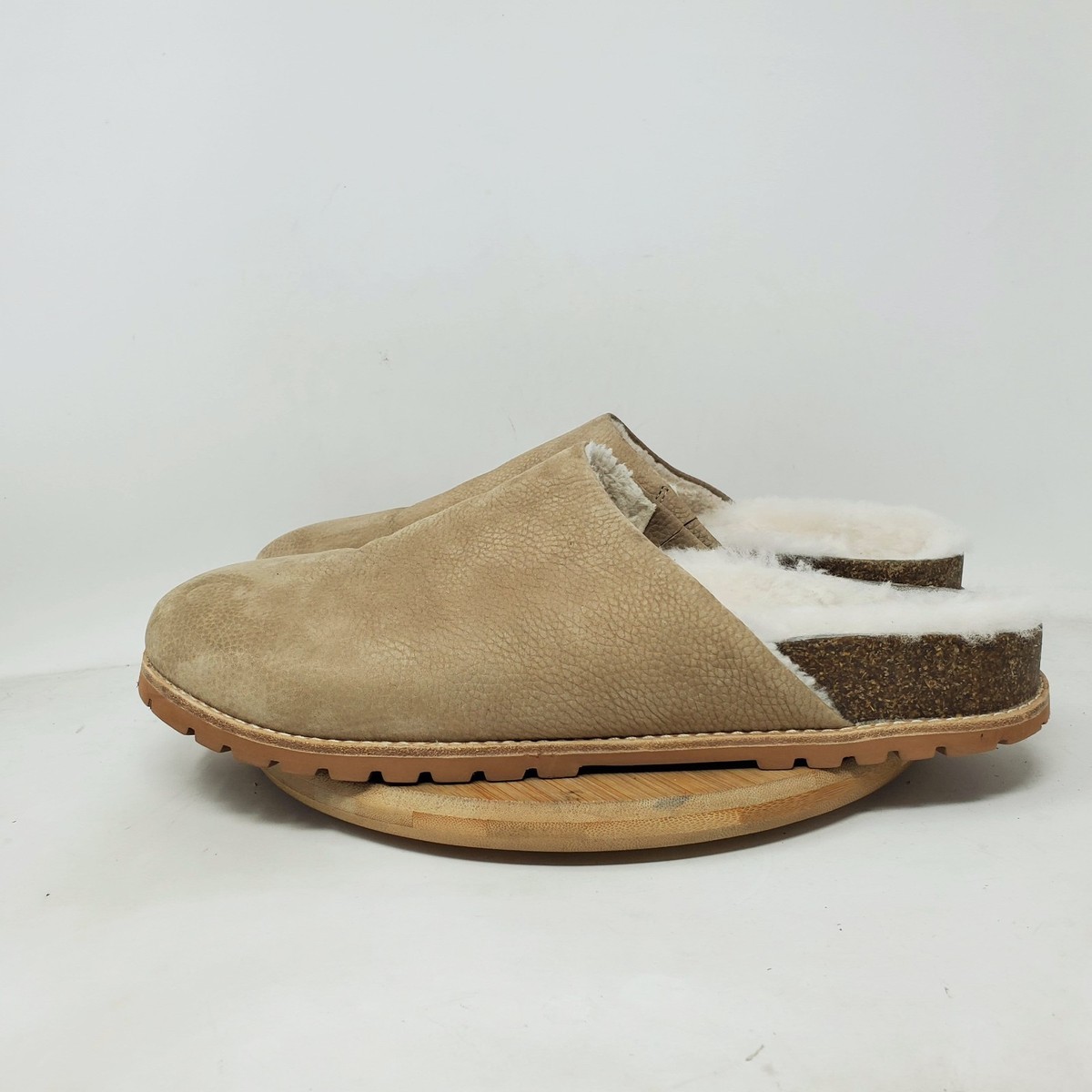 Madewell Layne Clog Mule Shoes Womens 12 Nubuck Brown Leather