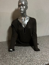 T-SHIRT MARLBORO CLASSICS POLO SWEATSHIRT SWEATER DONNA WOMAN MARRONE TW-336