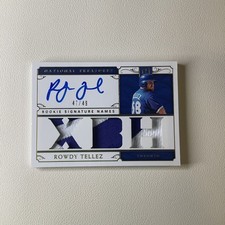2019 PANINI NATIONAL TREASURES ROWDY TELLEZ RC PATCH RPA AUTO 47/49  BLUE JAYS