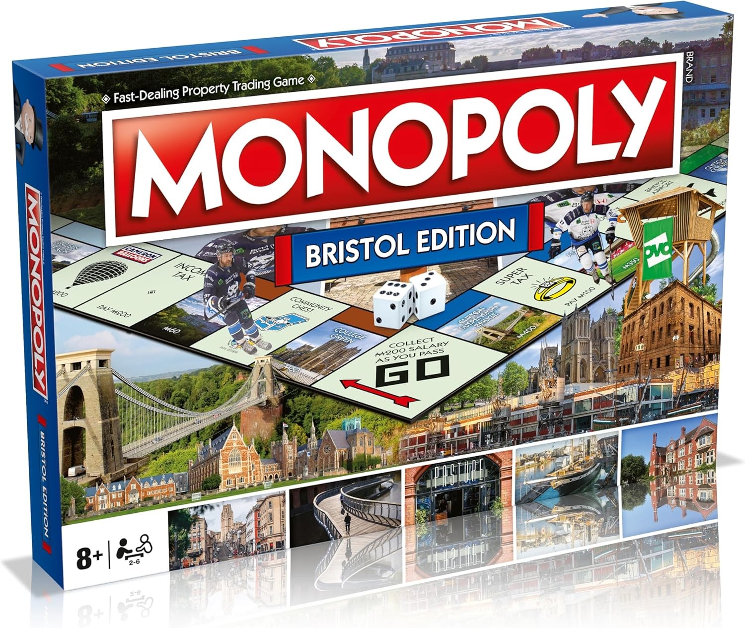 Winning Moves Bristol Monopoly Board Game, Tour around the board, buy, sell and