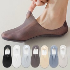 3 Pairs Boat Socks Men Ice Silk Thin Breathable Soft Low Cut Summer Socks