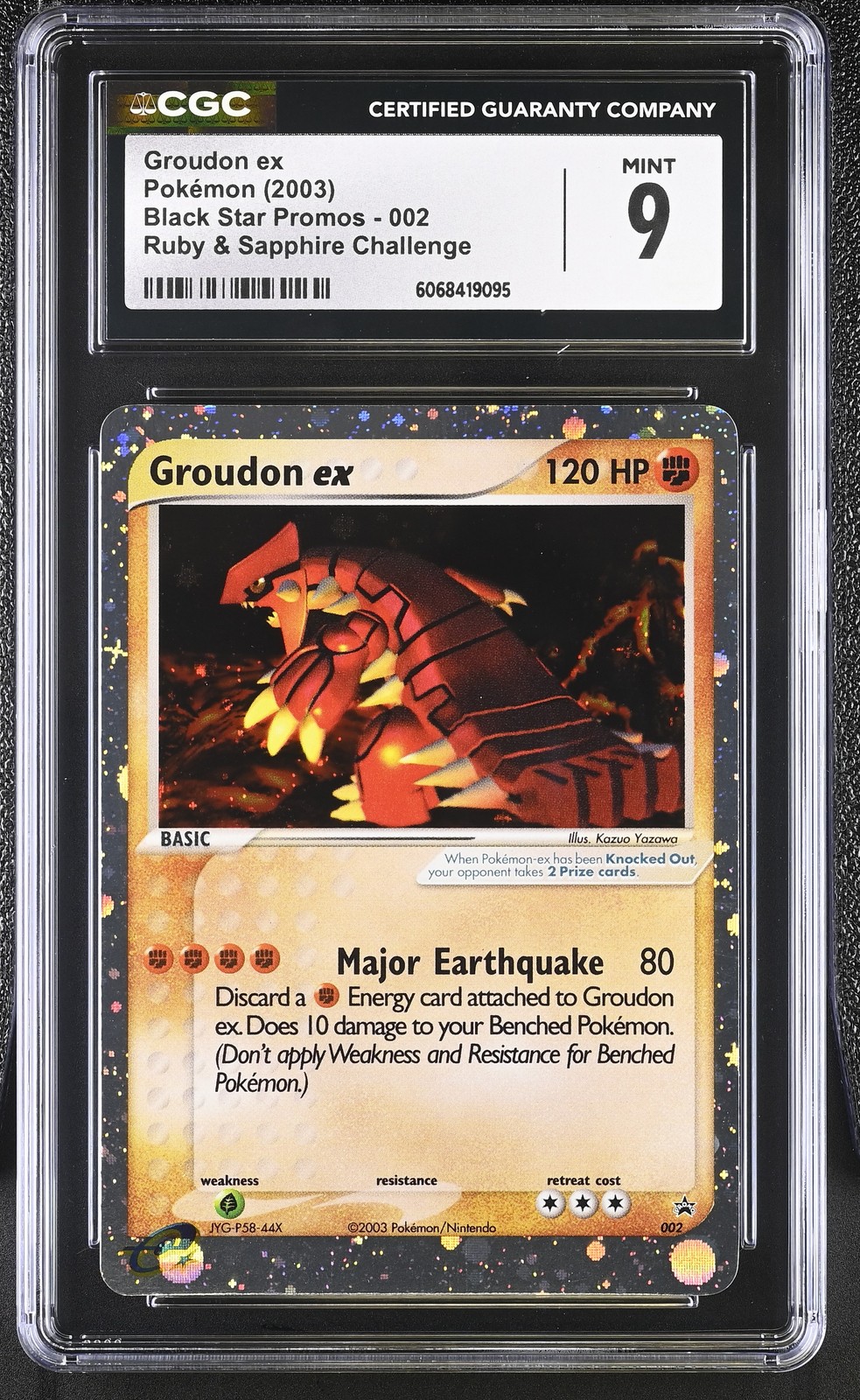 CGC 9 MINT Groudon ex 2003 Black Star Promos 002 Holo Pokemon Card