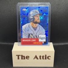 2022 Topps Chrome Platinum Anniversary - Brandon Lowe #414 Blue Atomic Refractor