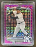 2025 Bowman Chrome Mani Cedeno Fuchsia Geometric Refractor 1st #/299 Yankees