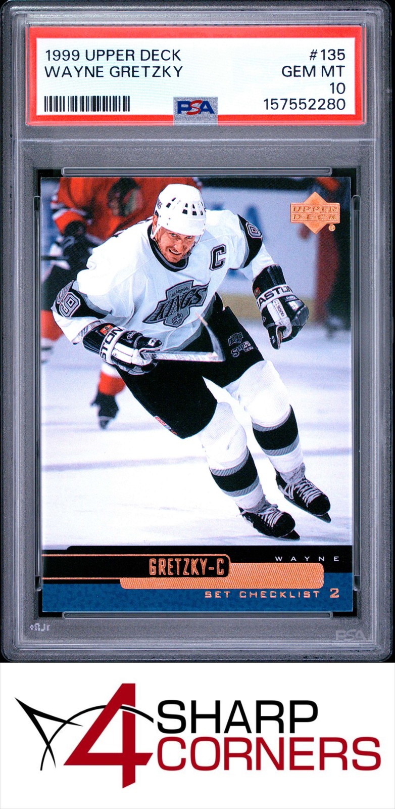 1999 UPPER DECK #135 WAYNE GRETZKY KINGS HOF PSA 10 view 1