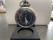 HAMILTON GCT 4992 MILITARY POCKET WATCH w/STAND. KEYSTONE STERLING CASE