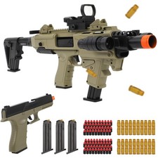 Spcozgil Two Modes Toy Gun Sniper Rifle with Shell Ejecting Large, Sand