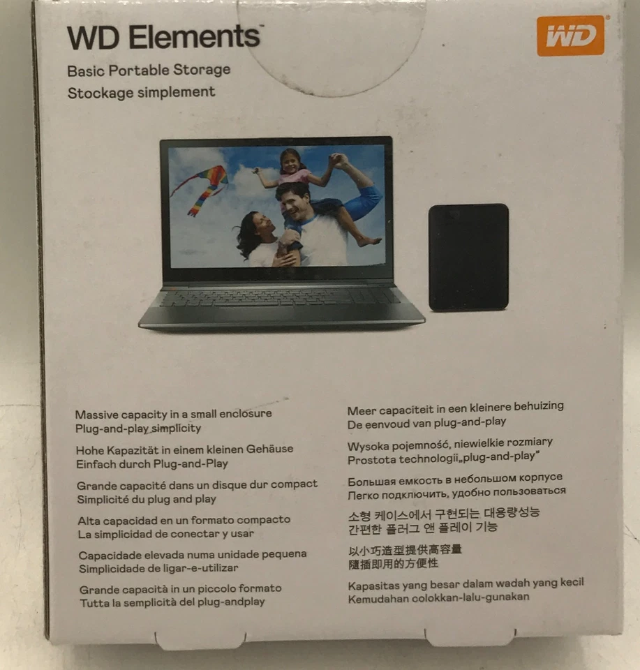 WD Elements Portable 4TB Hard Drive - Brand New - External Hard Disk Backup - image 2 of 4
