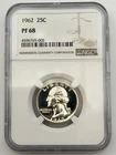 1962 Washington Silver Proof Quarter 25C NGC PF68 PR68 US 90% Coin BM1