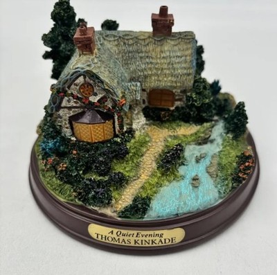 Thomas Kinkade Lighted Cottage Collection Painter Of Light ''A Quiet Evening'' New