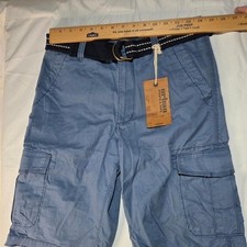 Urban Pipeline Boys Blue Cargo Shorts with Belt Size 16 Regular NWT
