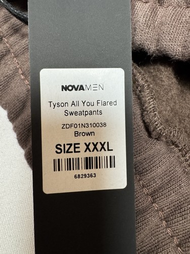 Nova Men Tyson All You Flared Sweatpants Brown Xxxl - Picture 2 of 7