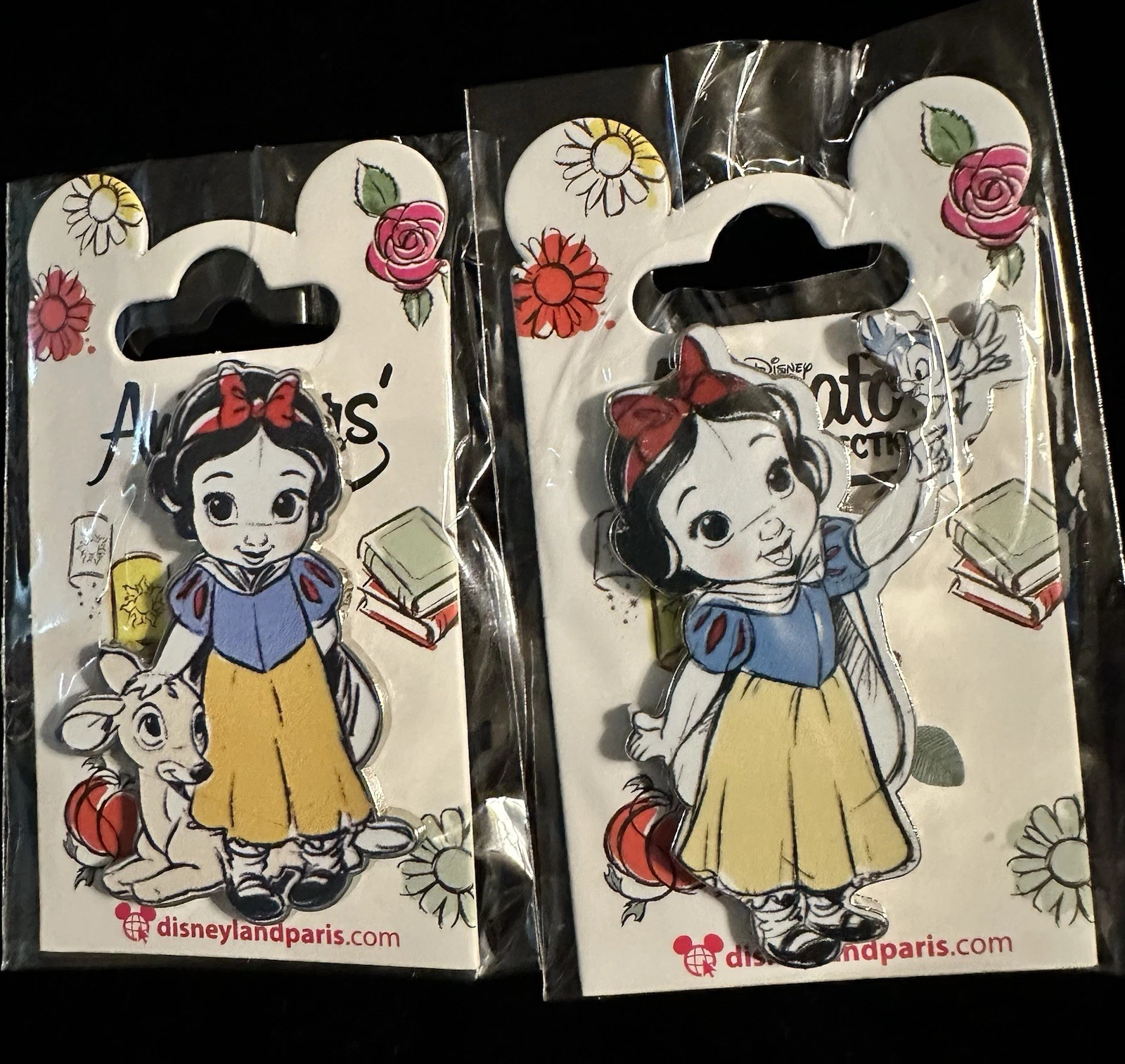 Disney Animators Collection Pins Set Of 2 Snow White. Disneyland Paris DLP Dolls