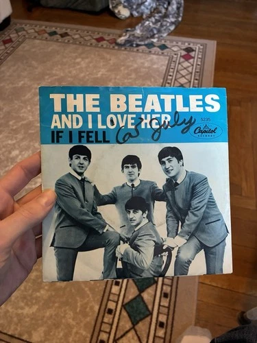 The Beatles – And I Love Her / If I Fell 45 Capitol 1964 ORIGINAL PIC SLEEVE VG