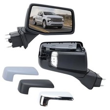 Right Passenger Side Mirror Compatible With 2019-2025 Chevy Right-9 Pins Black