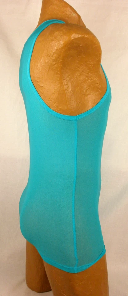 Camiseta sin mangas Extreme Collection para hombre malla neón turquesa mediana nueva en paquete #1455IM AK942 Foto 2 de 3