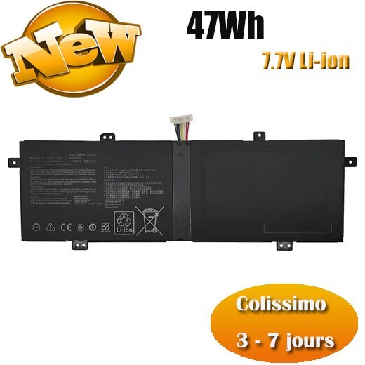 Batterie C21N1833 pour ASUS ZenBook UX431FN de 47Wh et 11.55V