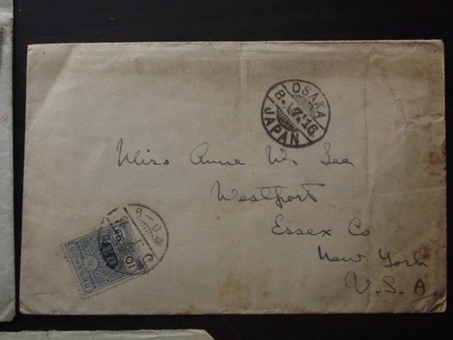 THREE 1916 JAPAN TO U.S. COVERS - KIOTO & OSAKA POSTMARKS - Picture 3 of 5