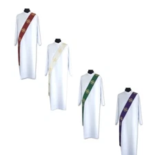 DEACON stole woven Jerusalem Crosses - a set of 4 colours