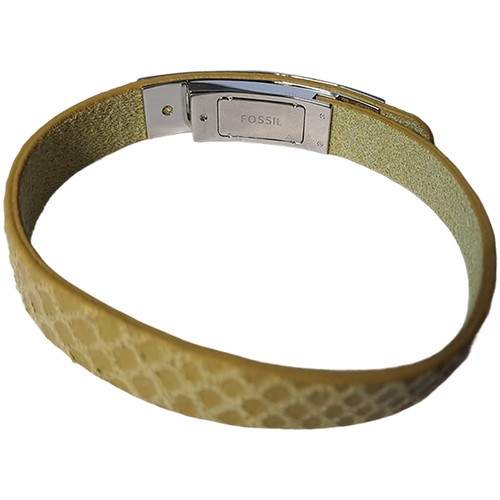 Fossil Damen Armband Edelstahl gold Leder gelb JF00226040 - Bild 2 von 2