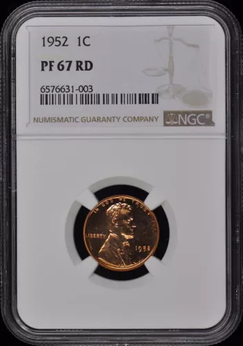 1952 Wheat Reverse Lincoln Cent (Proof) 1C NGC PR67RD