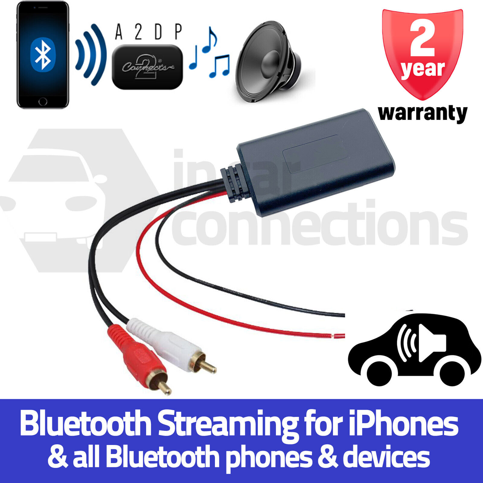 Bluetooth Musik Streaming Adapter Interface Über Radio Aux IN Un